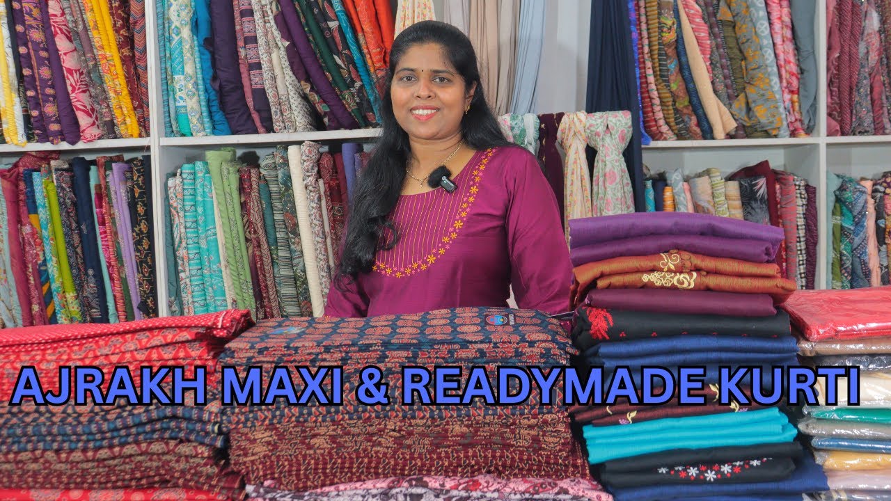 ✨ Ajrakh Maxi | Readymade Kurti | Bedsheet – Trendy Styles 2025 ✨