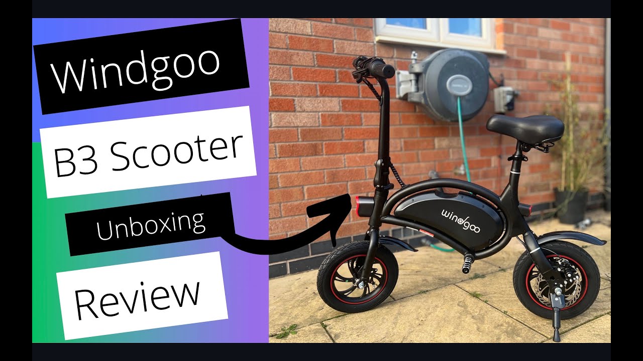 Best e-Scooter - Windgoo B3 Scooter unboxing video. Its a Scooter with pegs and a seat - Fantastic!