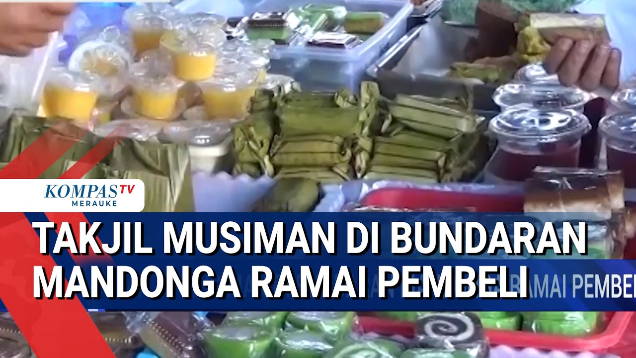 Takjil Musiman di Bundaran Mandonga Ramai Pembeli