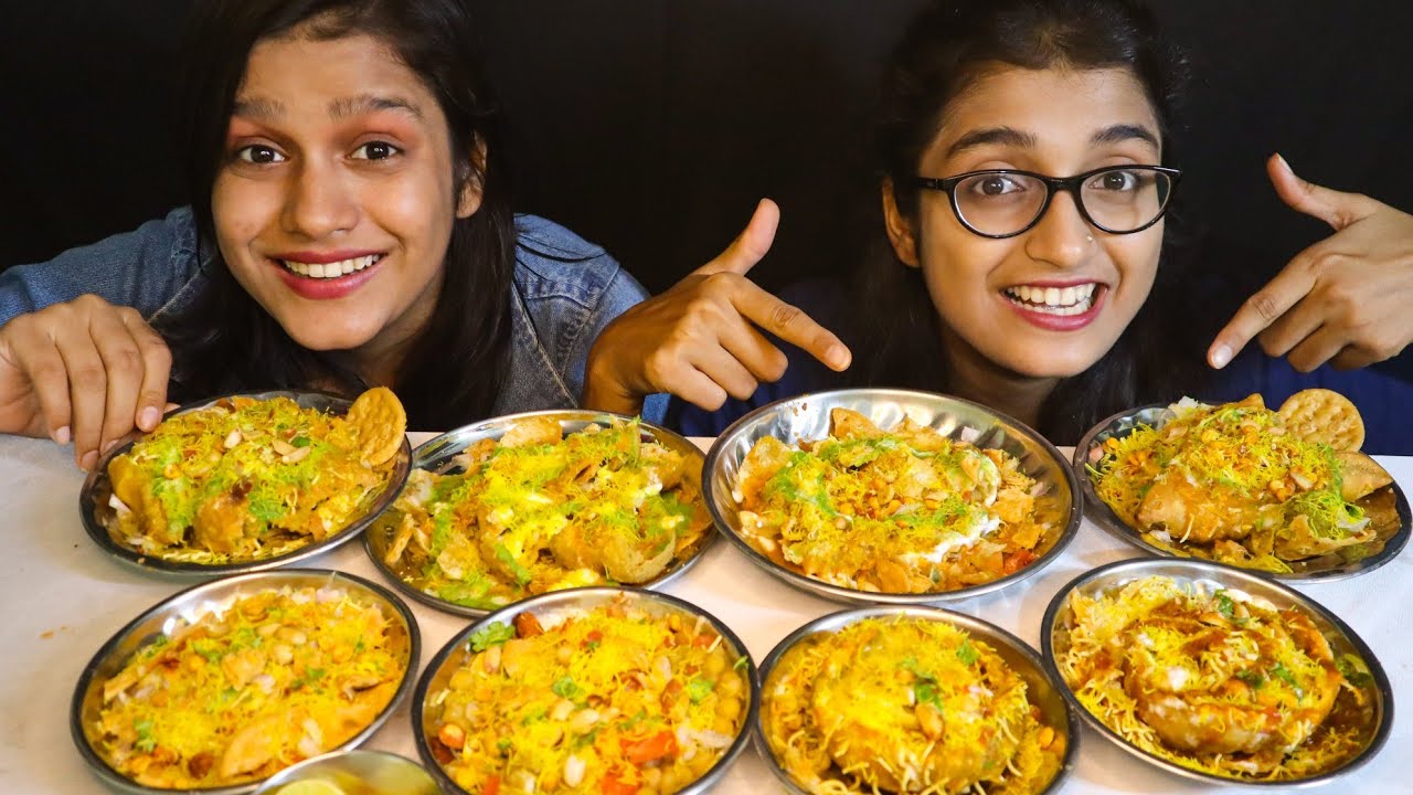 CHAAT THALI EATING CHALLENGE | PAPDI CHAAT, SAMOSA CHAAT, KACHORI CHAAT, PANI PURI CHAT, ALOO CHAAT
