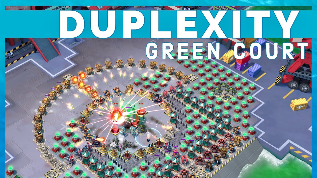 GREEN COURT on DUPLEXITY in 3 ATTACKS 😎 great TEAMWORK / BOOM BEACH operation gameplay/strategy/tips