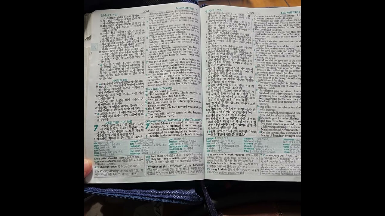 1년1독 연대기 순으로 성경읽기 민수기 5-7장