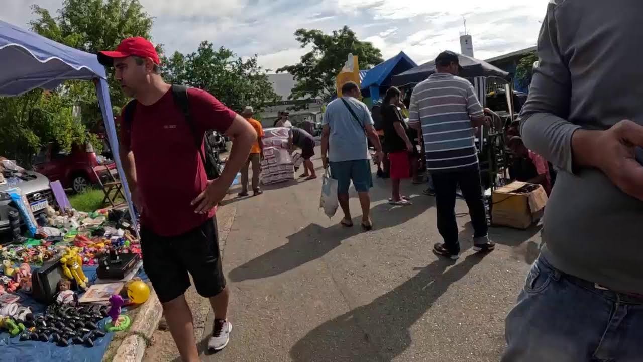 Um dia de vendas ao vivo na feira do rolo