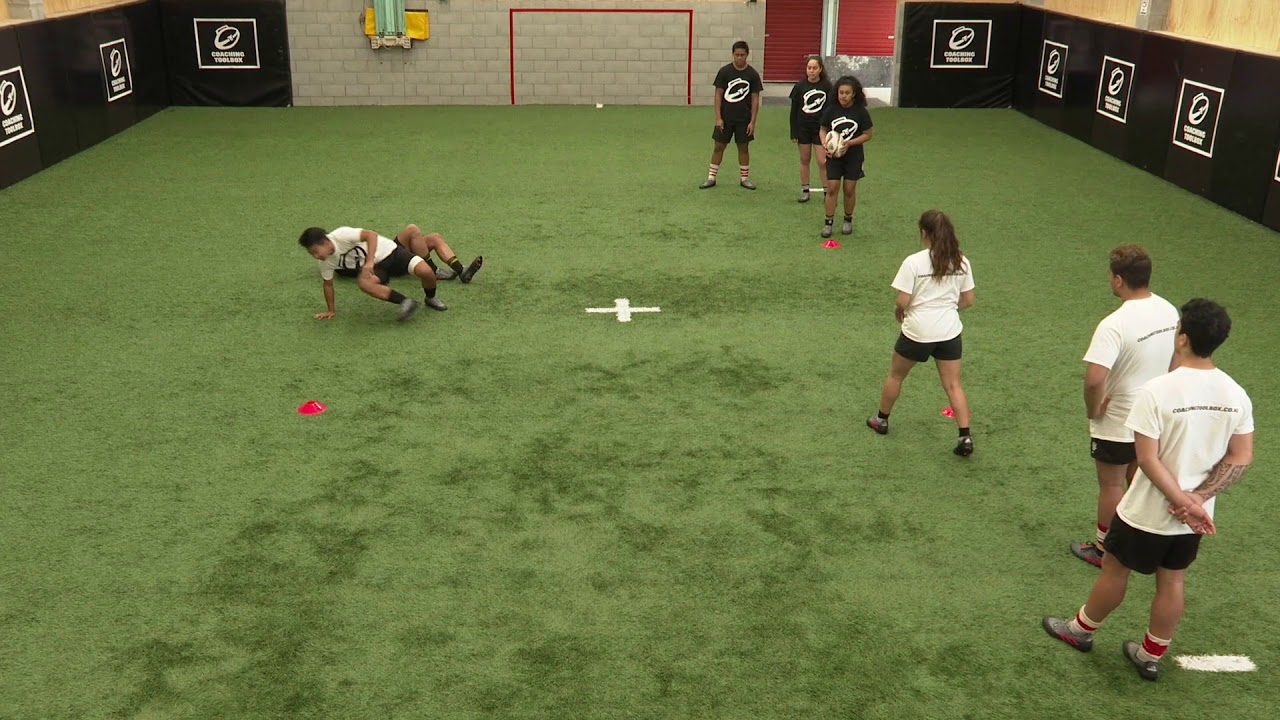 Ejercicio de Tackle de costado. Rugby Infantil