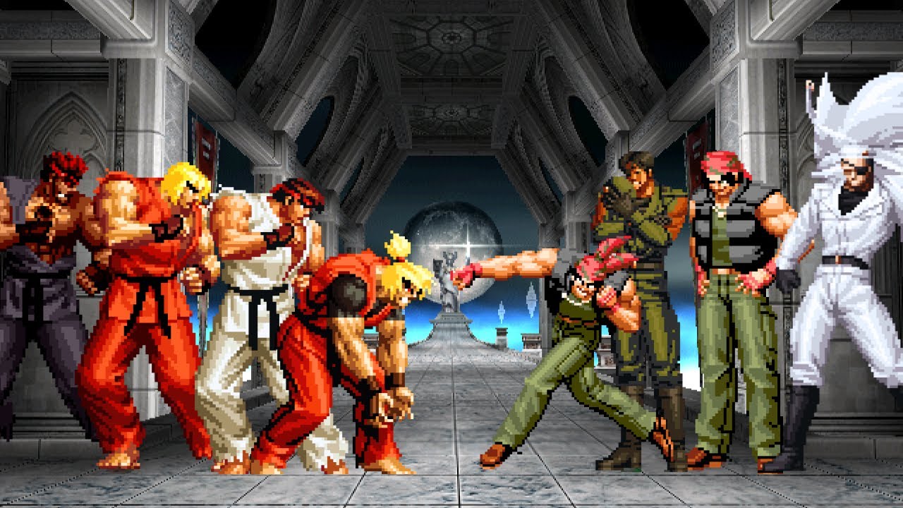 ⚡ KOF vs SF ➤ Ryu & Ken Team vs Ralf & Heidern Team