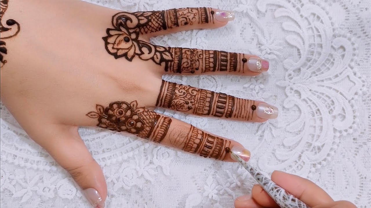 Semi-Bridal Back Hand Mehndi Design | Simple Yet Detailed Henna Tutorial​