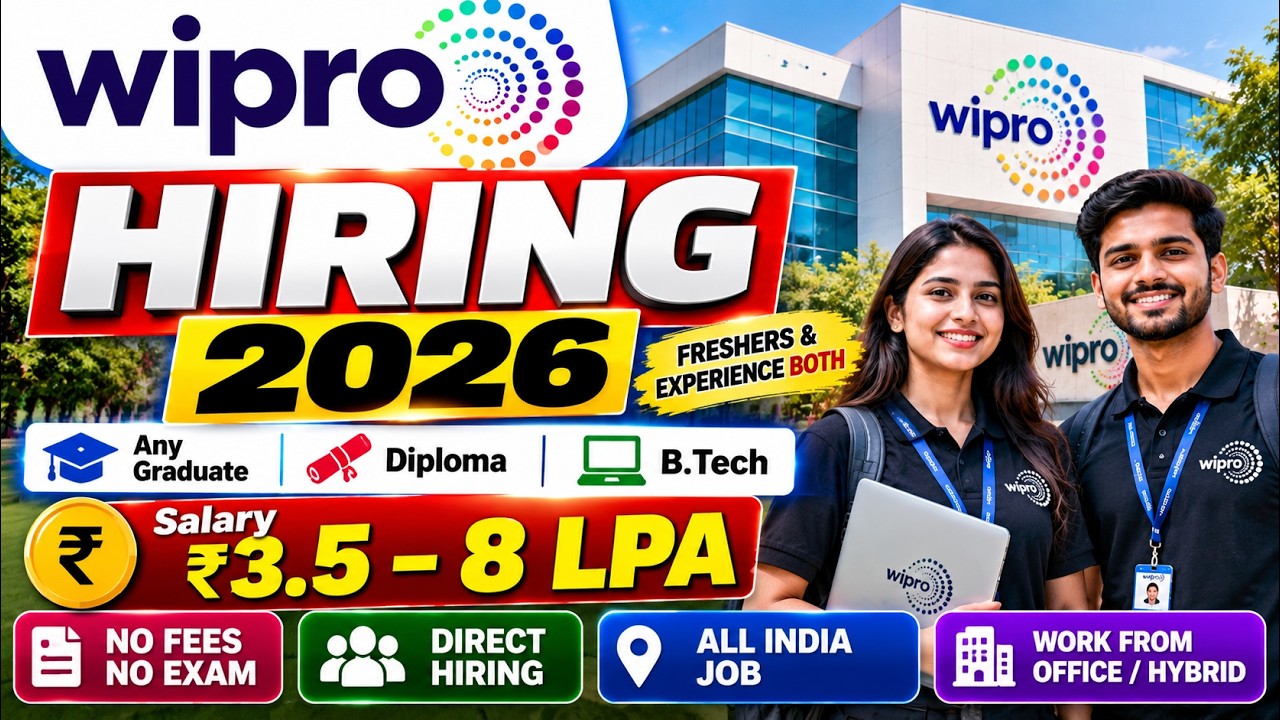 Wipro Recruitment 2026 | Wipro New Vacancy 2026 | Wipro Jobs 2026 | Wipro Job Hiring 2026