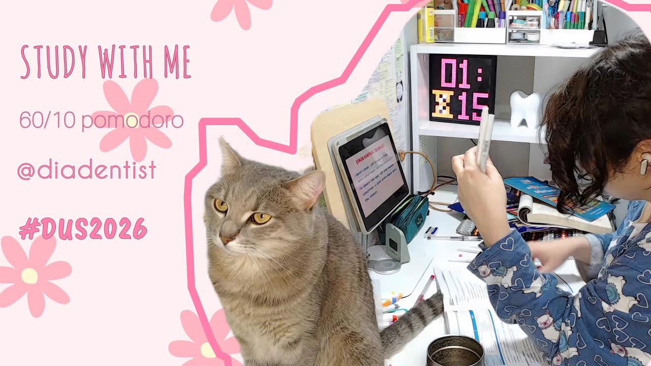 Benimle 7 saat #dus çalış! Study with me live 7 hours #studywithme #pomodoro #tus #kpss #yks #lgs