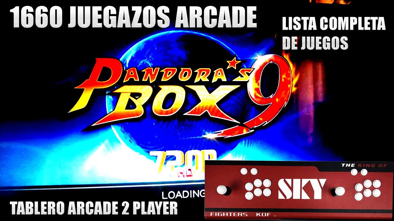 🕹️ PANDORA BOX 9, TODO EL CATALO DE 1660 JUEGOS  RETRO ARCADE