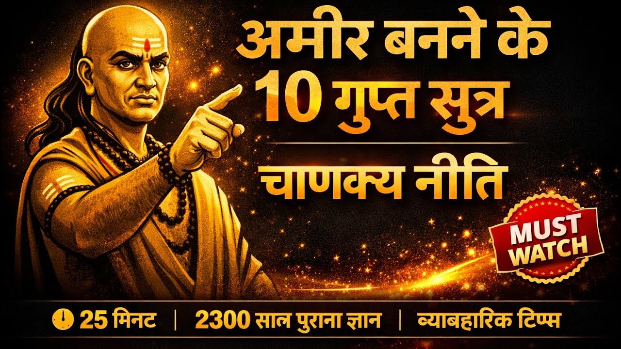  चाणक्य नीति: अमीर बनने के 10 रहस्य #video #chanakyaniti #motivation #yosho #new #lifelessons 
