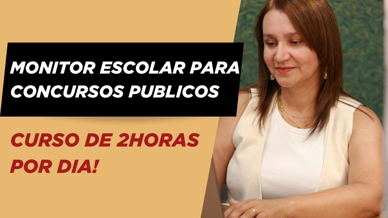 Monitor Escolar Para Concurso Público
