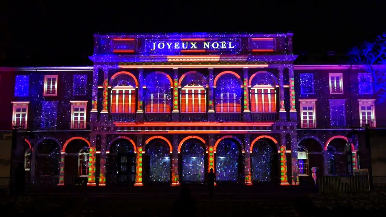 Mapping de Noël 2023 à Mulhouse.