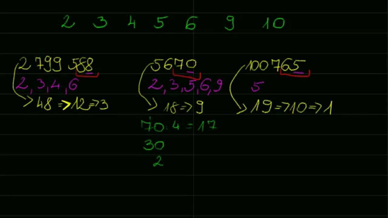 Oszthatósági szabályok 2,3,4,5,6,9,10
