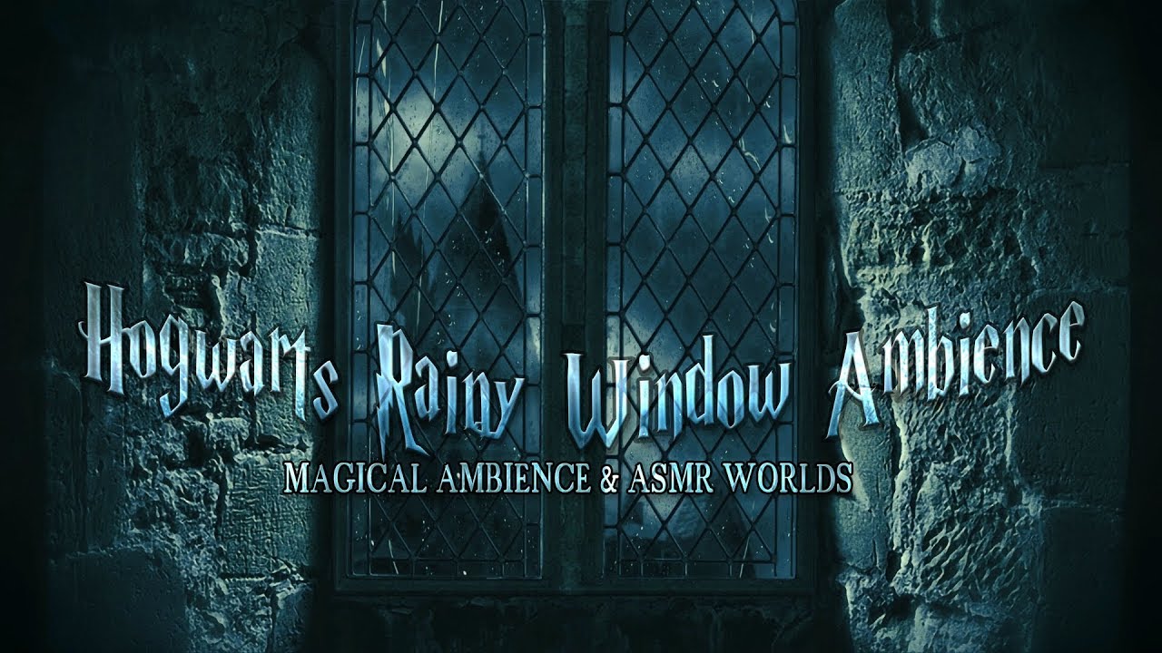 Hogwarts Rainy Castle Window Ambience Harry Potter ASMR | Sleep Study White Noise
