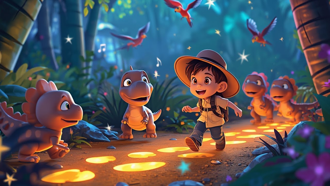 Aprender as Cores com o Dinossauro 🦖🌈🎨 | Música Infantil Animada
