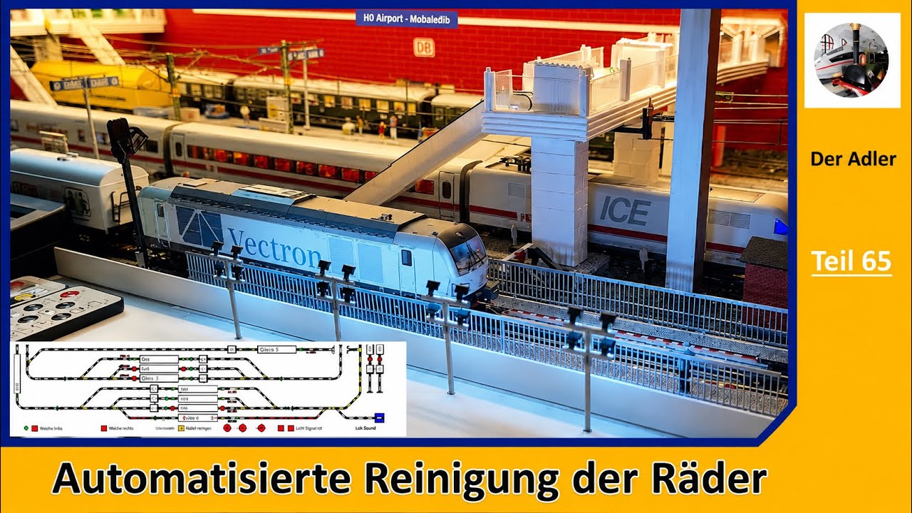 Räder automatisch reinigen mit Lux & Rocrail Protokolliert #65 
