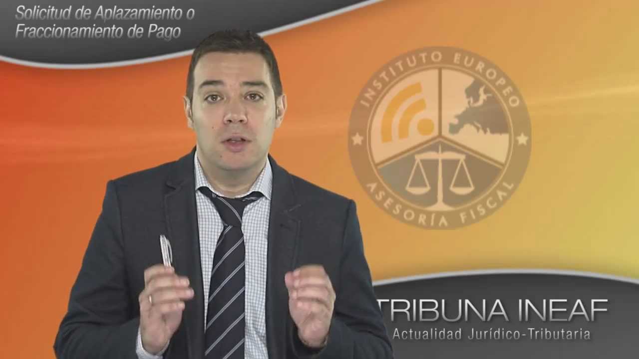 Solicitud de Aplazamiento Fraccionamiento de pago de una deuda tributaria I de II   INEAF