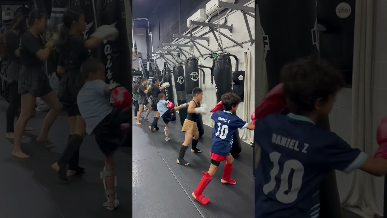 Kids Muay Thai Kicking Drills at Markham Martial Arts(MMA) #markhammartialarts