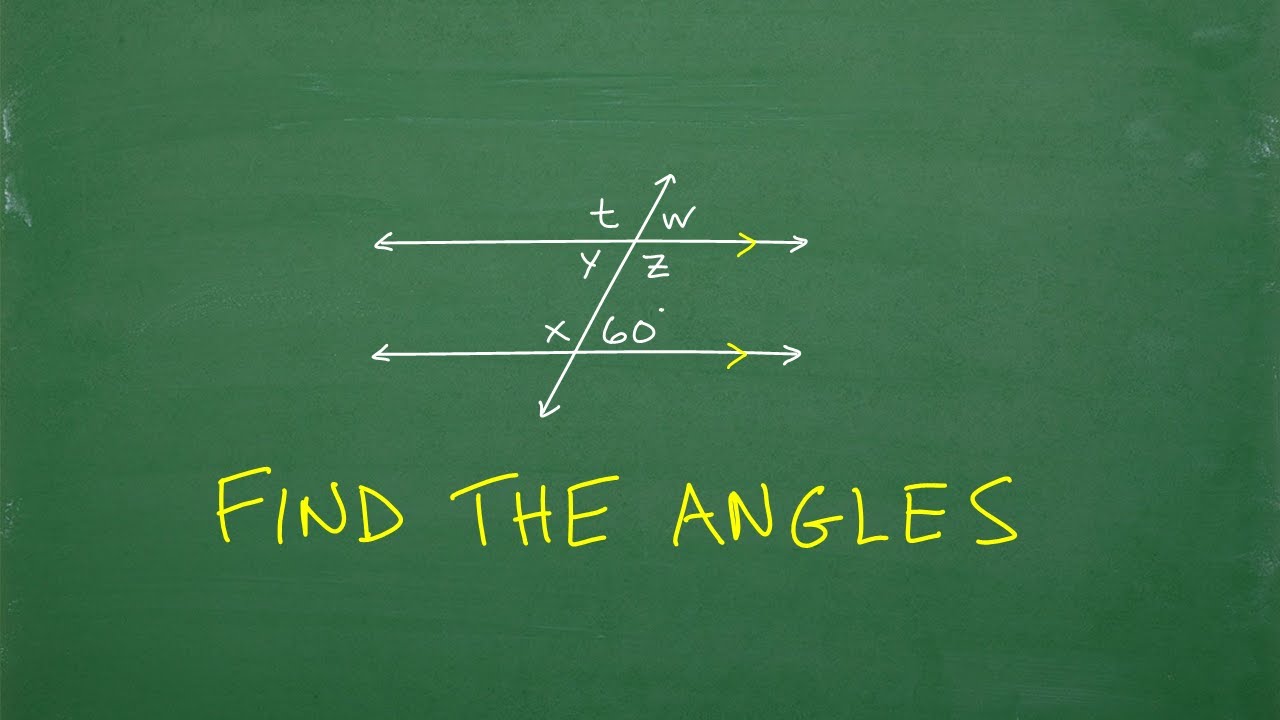 Parallel Lines and Transversals – Find the Angles
