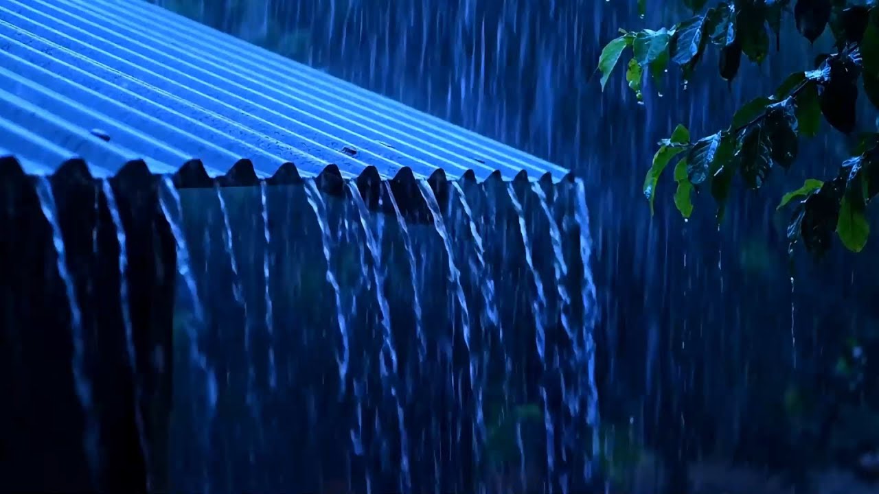 🌧 Heavy Rain on Tin Roof — Deep Sleep Ambience for Stress Relief, Cozy Night & Quick Sleep 🌙
