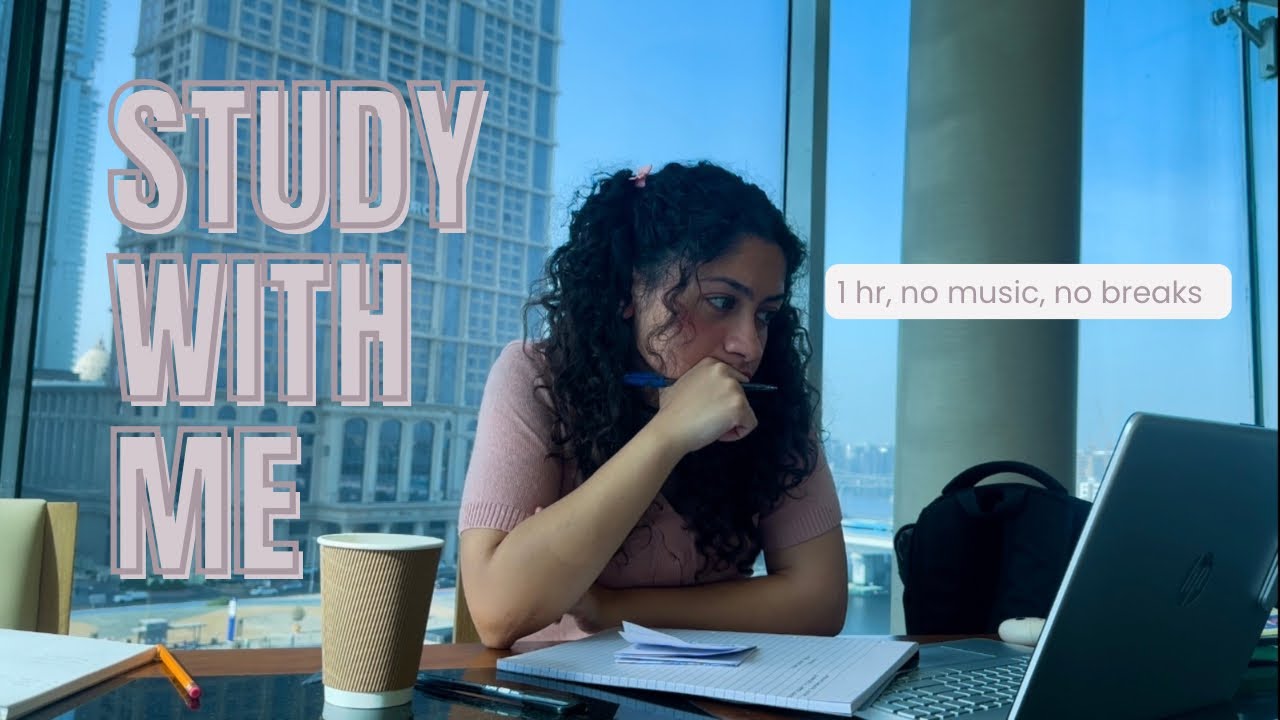 1 HOUR STUDY WITH ME | background noise, sunny morning, no Break, no Music