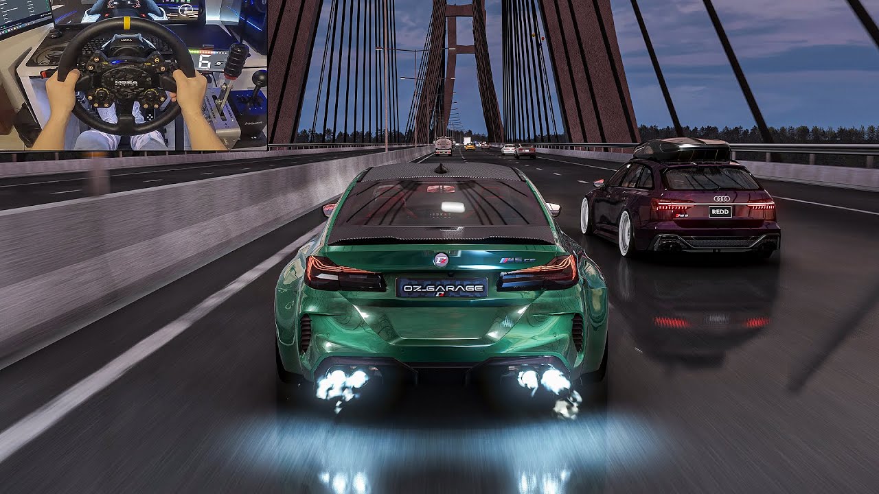 1100HP BMW M5 CS From Hell & 1250HP Audi RS6 Street Racing! - Assetto Corsa | Moza R16