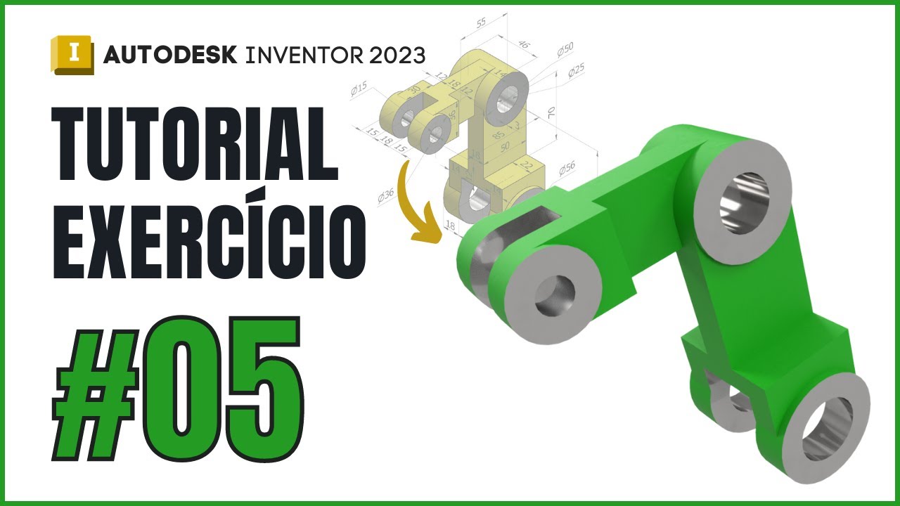 Inventor 2023 - Tutorial #05 - Modelagem 3D Básica para Iniciantes