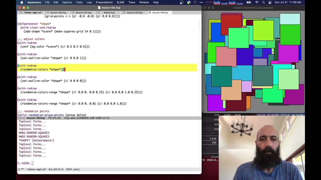 Kaveh's Common Lisp Lesson 08: Colors & Groups