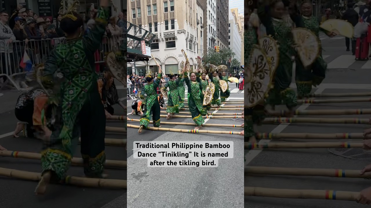 Philippine bamboo dance is called Tinikling #shorts #shortfeed #philippines
