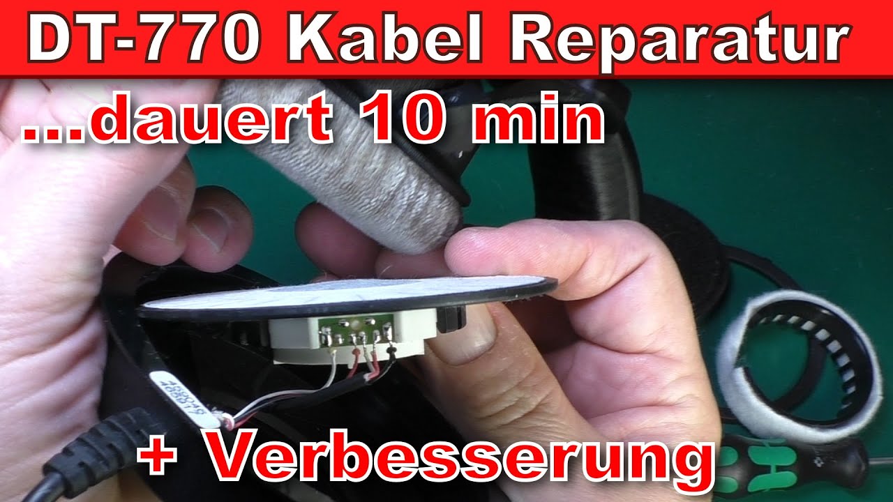 Beyerdynamic DT-770: Kabel in 10 min repariert und verbessert