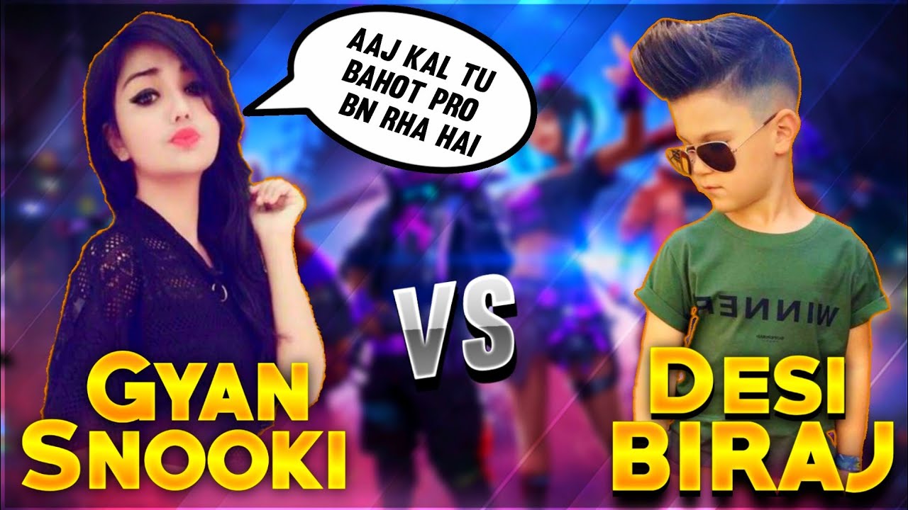 Desi Biraj VS Gyan Snooki || Ultra Pro Boy VS Ultra Pro Girl || Garena Free Fire || Bindass Laila