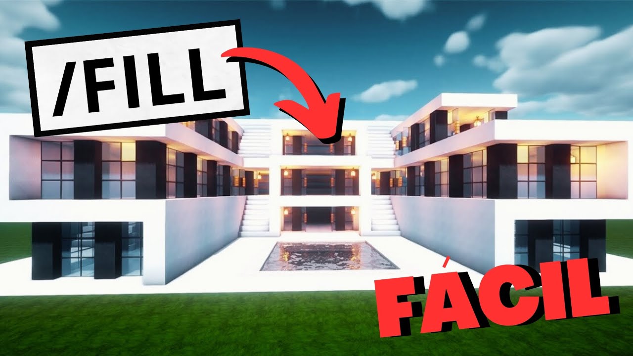 Conheça o MÉTODO de construir uma casa usando /FILL  no MINECRAFT