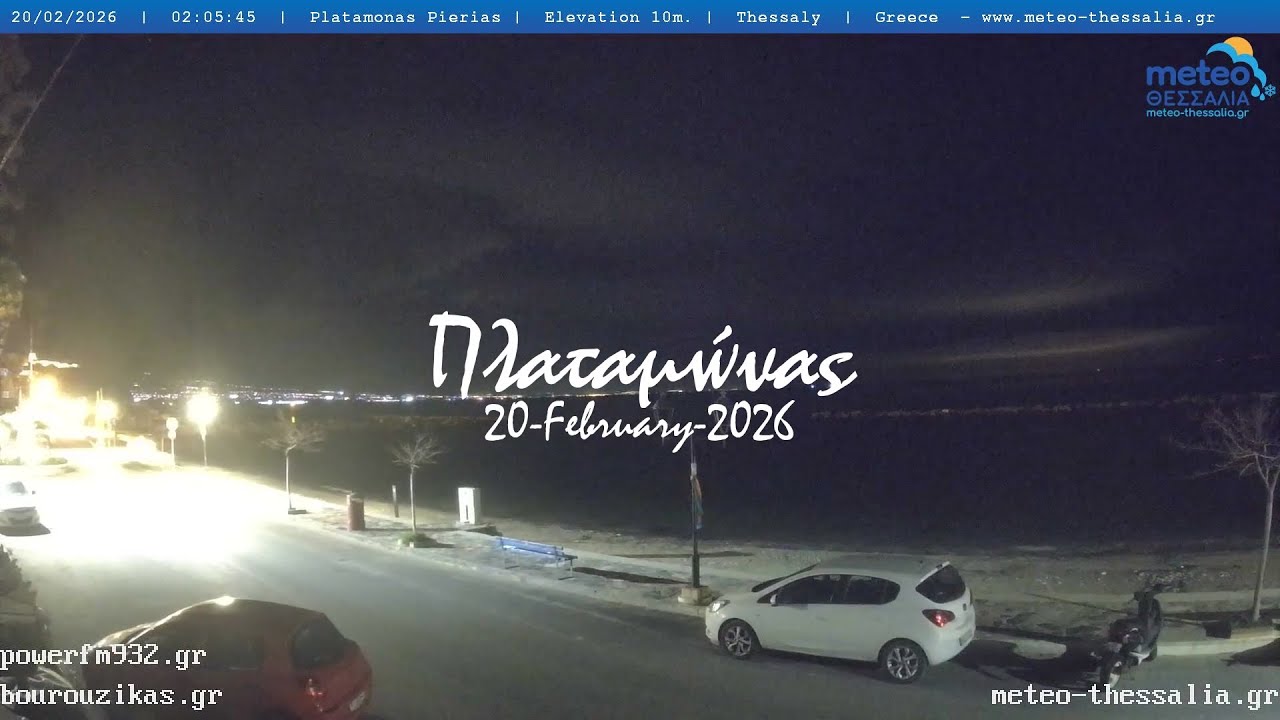 🌨 20-February-2026, Κάμερα Πλαταμώνας Πιερίας Timelapse, Timelapses.gr 🇬🇷
