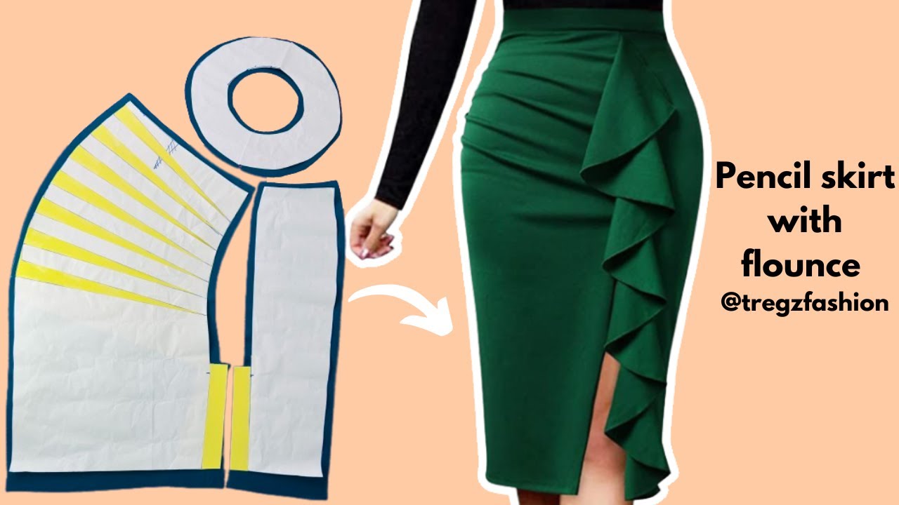 How to make a Pencil skirt with flounce or flare