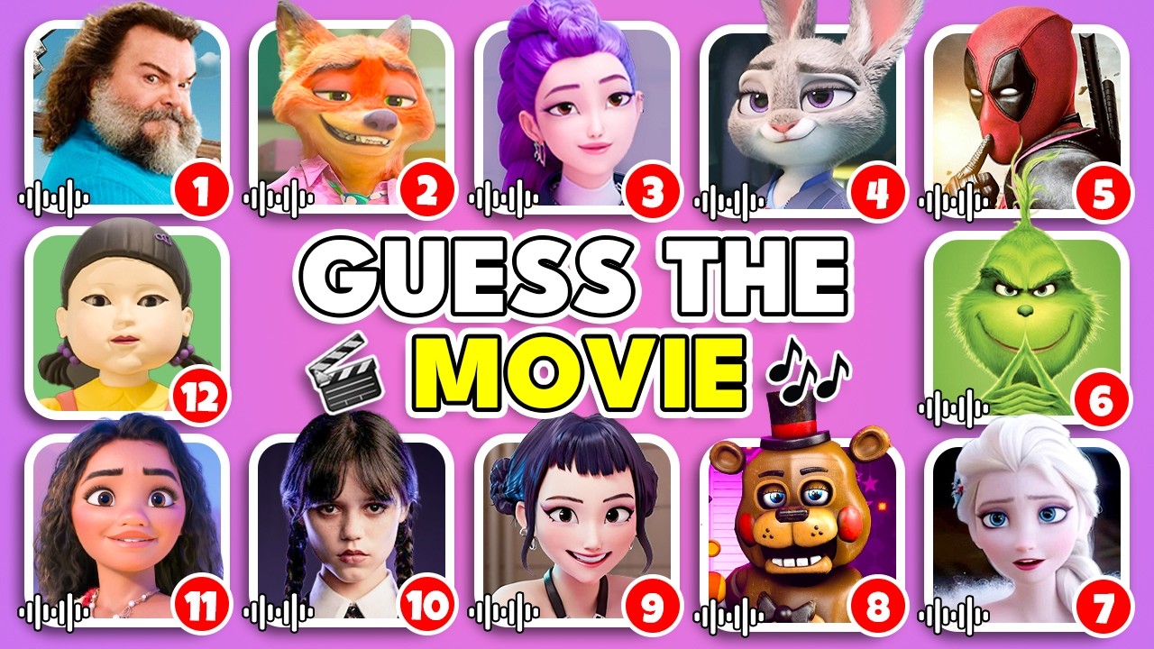 Guess the Movie by the Song ! 🎶 Spider-Man, Zootopia 2, Kpop Demon Hunters, Super Mario, Minions...