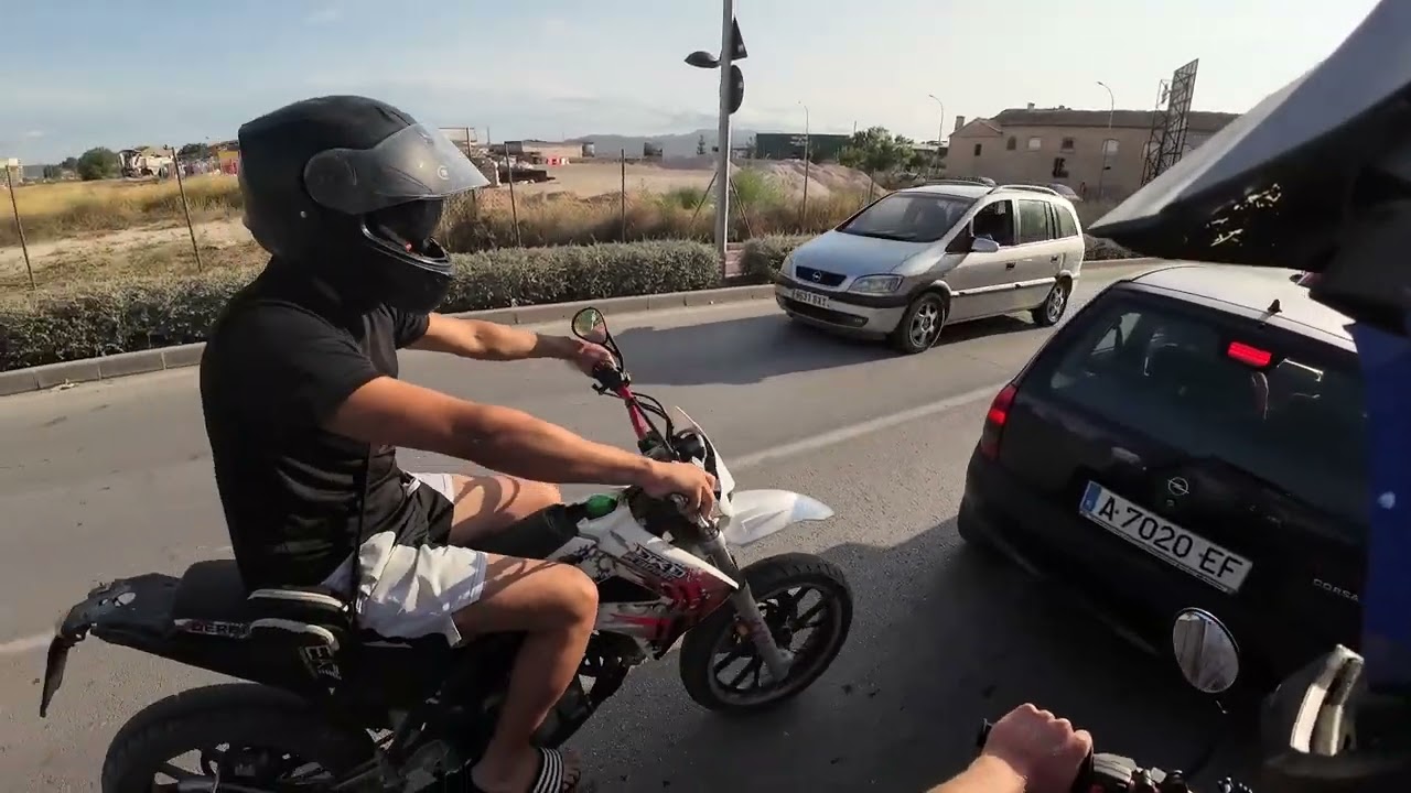this derbi senda is fast!!! (Moped Riding spain) Duo Stage 6 4k osmo 4