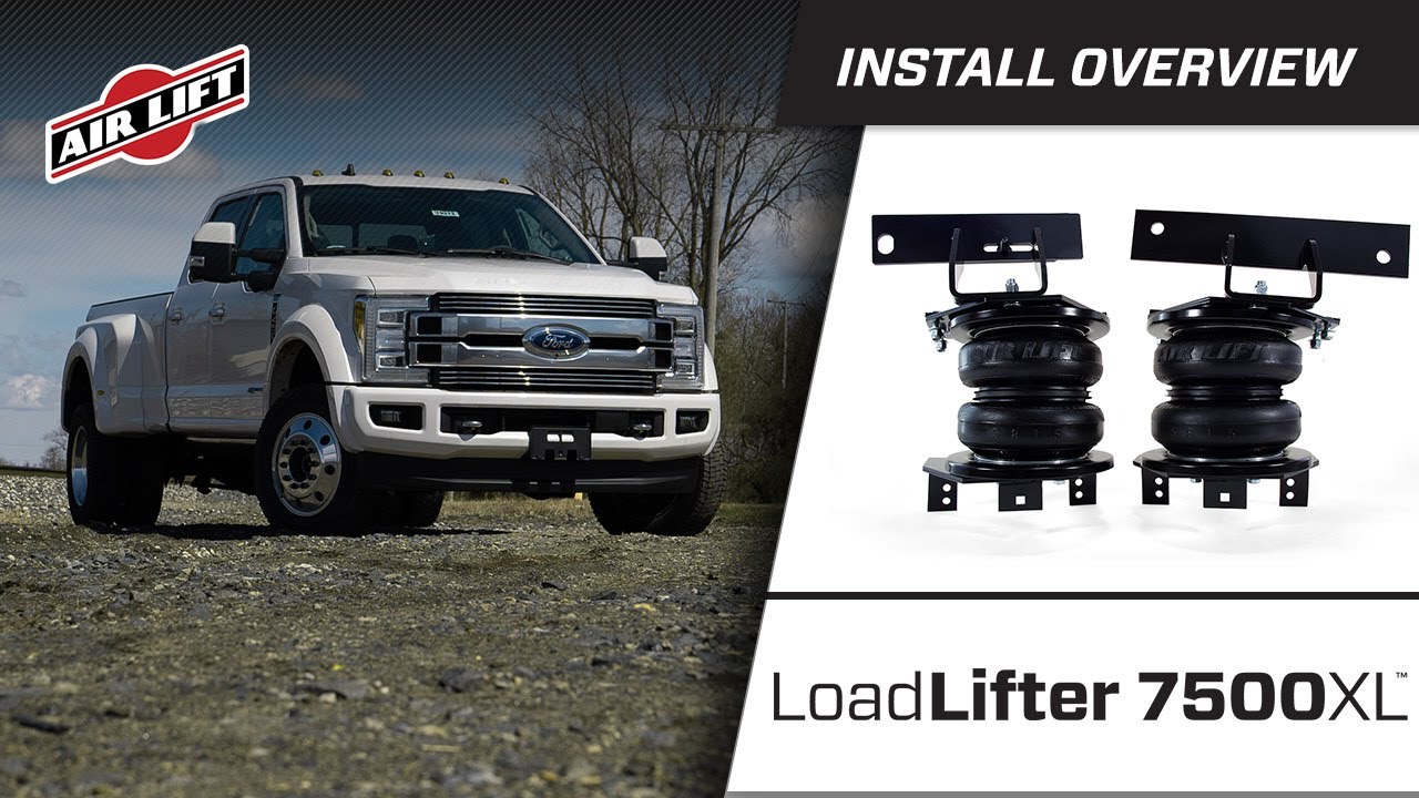Установка пневмоподъёмника: Ford F-450 2019 года — LoadLifter 7500 XL, артикул 57577