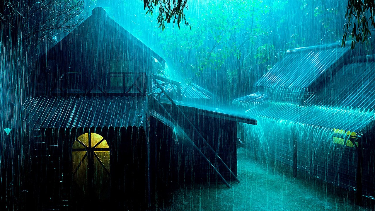 Deep Sleep with Relaxing Rain Sounds on Tin Roof, Thunder & Heavy Rain, NO ADS for Sleeping