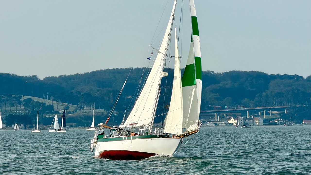 Westsail 32 Tortuga in the 2026 Singlehanded Sailing Society’s Three Bridge Fiasco Race!
