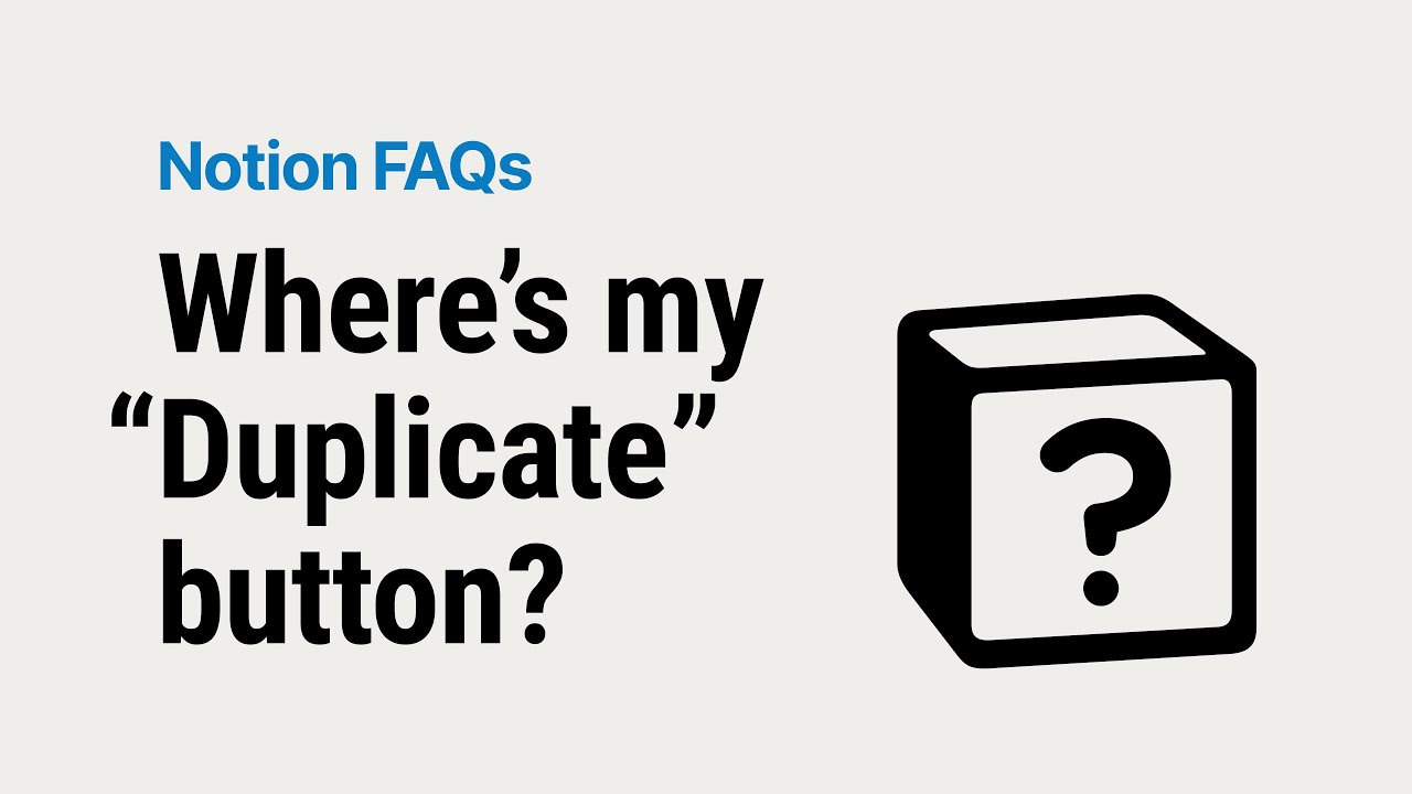 Notion FAQ: Where's my 