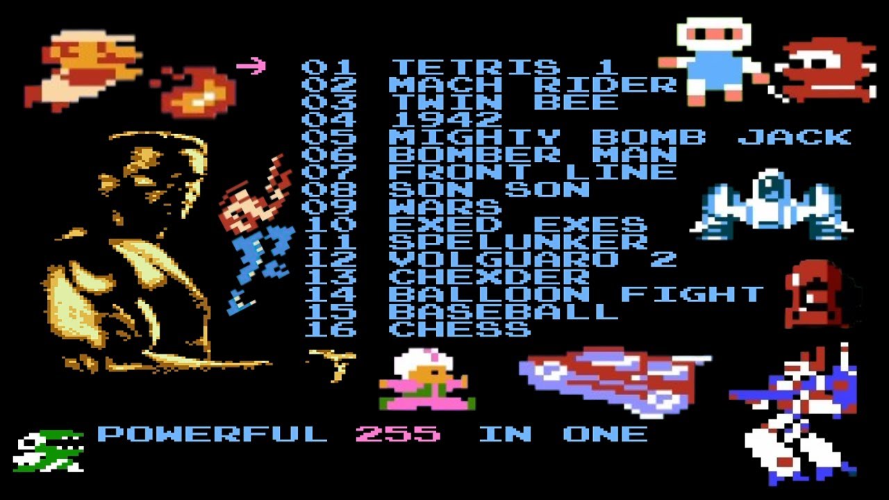 NES 255 in 1 Full Game Collection Gameplay
