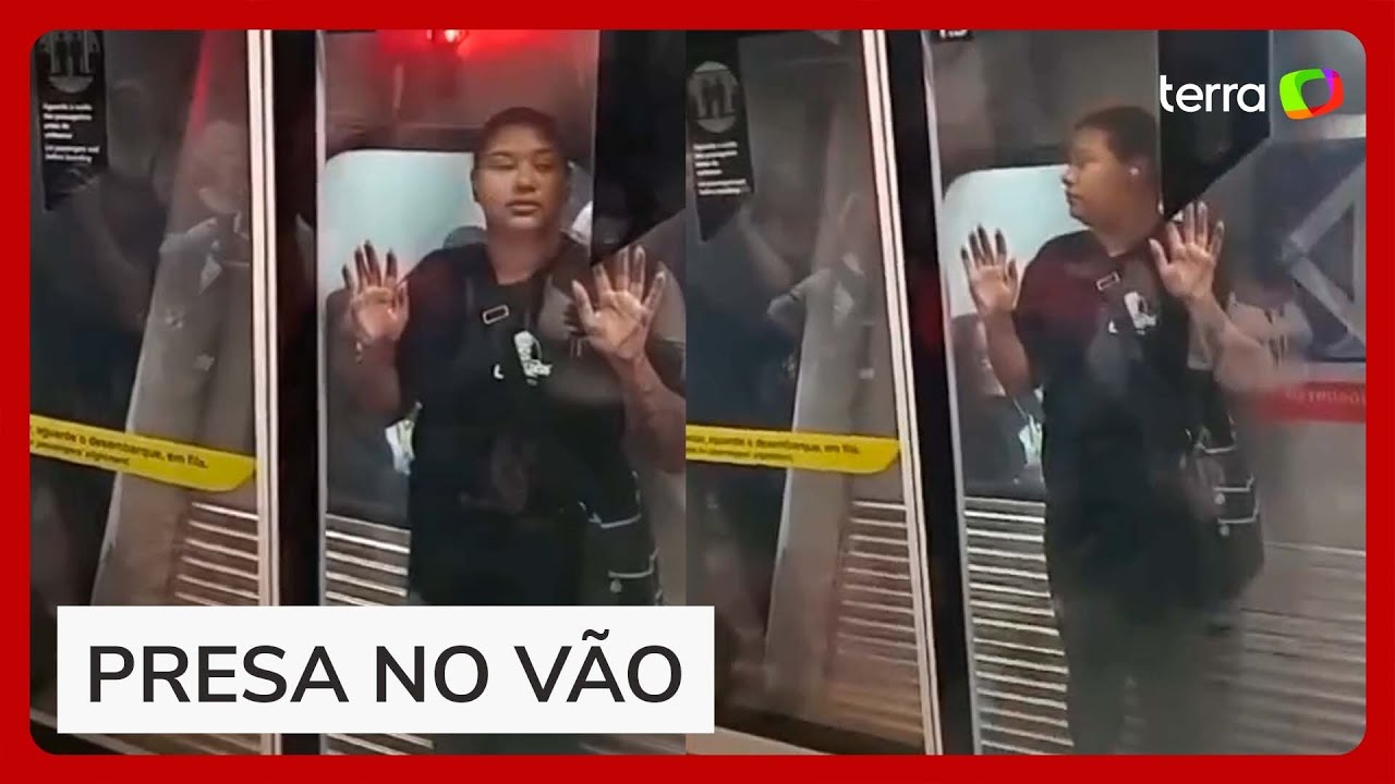 Mulher fica presa entre porta de segurança e vagão no Metrô de São Paulo