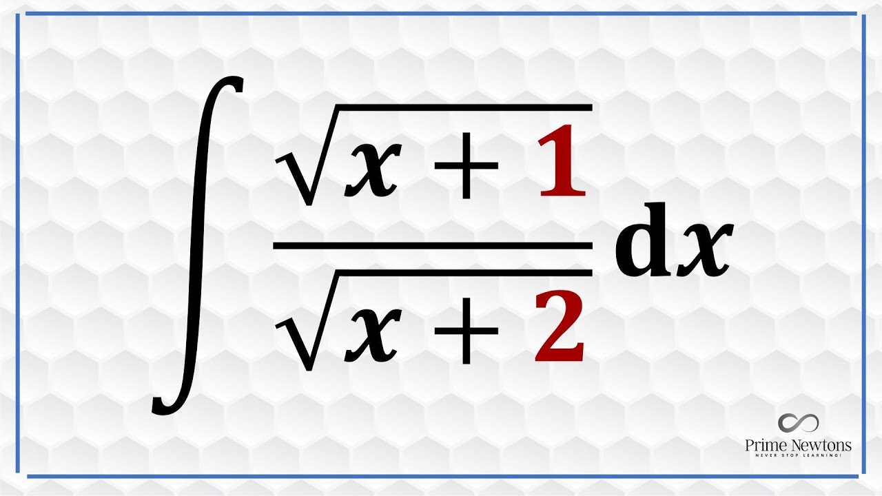 integrate sqrt(x+1) over sqrt(x+2)