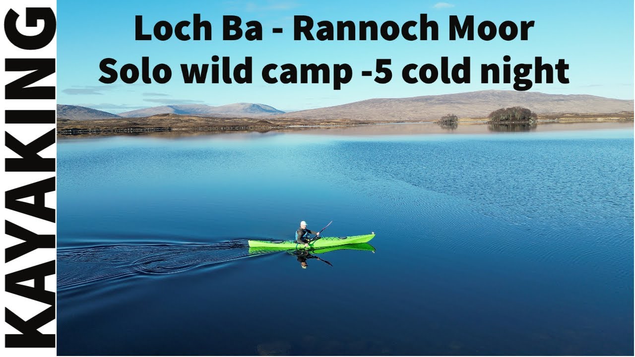 A solo wild camp on Loch Ba, Rannoch Moor, Scotland. Beautiful weather cold night -5!  No midge!