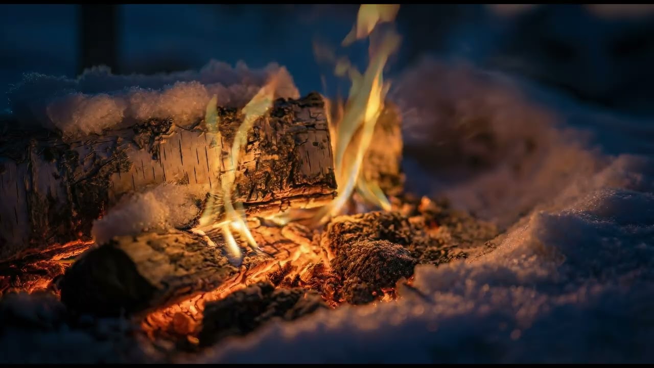 Sleep Sounds: Winter Campfire in Snow (10 Hours, No Music, No Talking)