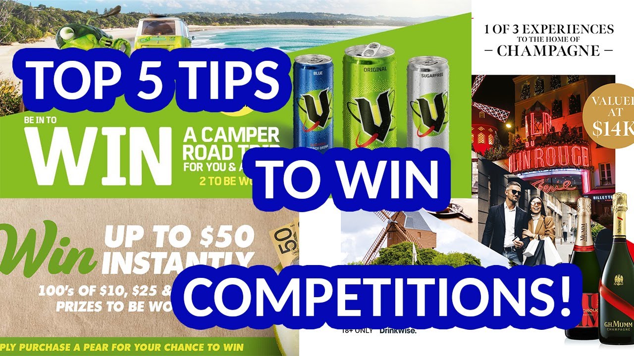 My Top 5 Tips to win Competitions!!