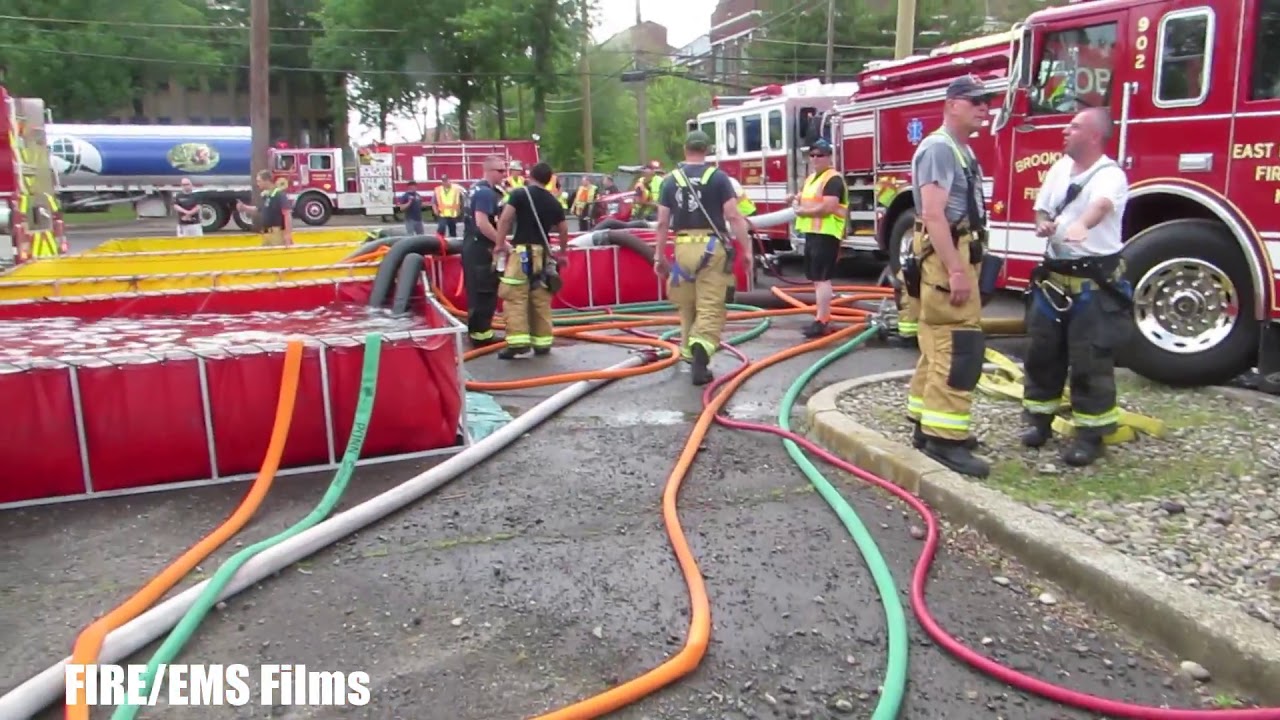 Perth Amboy tanker task force/mass water flow drill 5-31-15 part 2 #firetruck #tanker