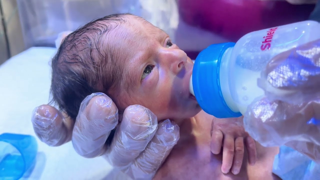 Premature Baby Feeding 🤍 | Gentle & Careful First Feeds #PrematureBaby #BabyFeeding