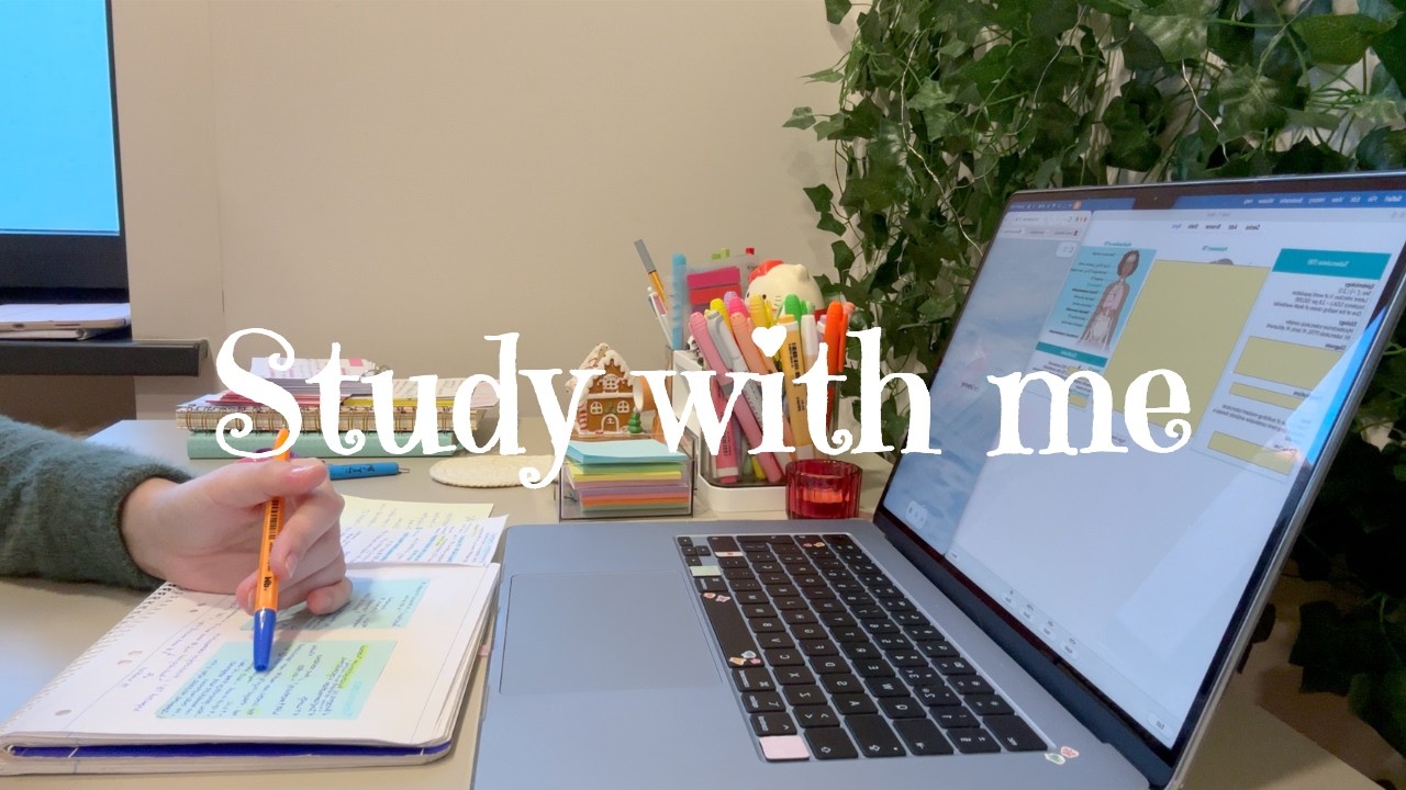 📚 2 HOUR STUDY WITH ME | pomodoro 60/10 + rain sounds