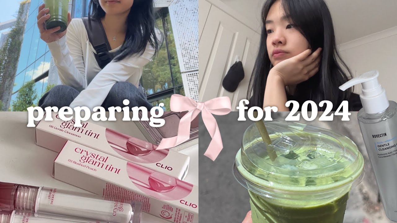 productive vlog 🫧 decluttering & reorganising, vision board, skincare haul and preparing for 2024